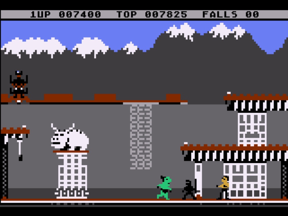 Gameplay of Bruce Lee for Atari 8 Bit